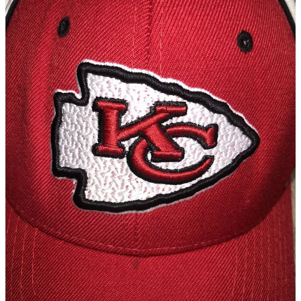 Vintage NFL Kansas City‎ Chiefs LOGO Strapback Hat 90s Reebok NFL Wool Blend Red